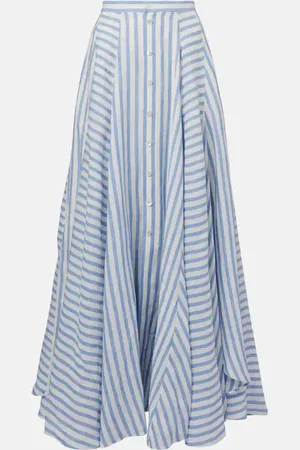 Ralph Lauren Gonna lunga Shamus in lino a righe