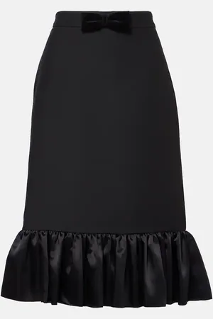 VALENTINO Gonna midi in Crepe Couture