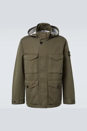 Stone Island Giacca Compass in Raso Gommato di cotone