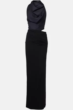 MAGDA BUTRYM Abito lungo in seta con cut-out