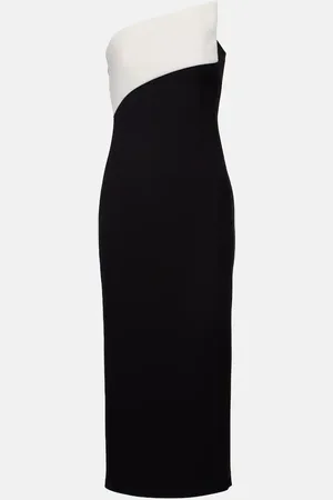 Roland Mouret Abito midi asimmetrico in crêpe