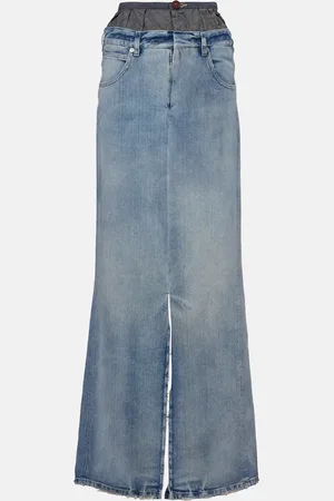 Maison Margiela Gonna lunga Four Stitches in denim