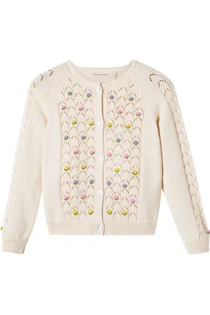 The New Society Cardigan Canea in cotone con ricamo