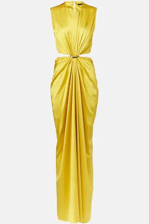 Max Mara Abito lungo Panaro in seta con cut-out