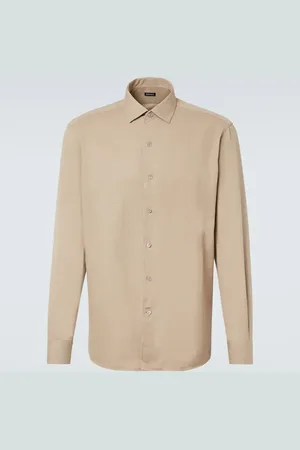 Ermenegildo Zegna Camicia di jeans in cotone e lana