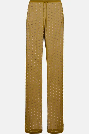 DRIES VAN NOTEN Pantaloni regular con borchie