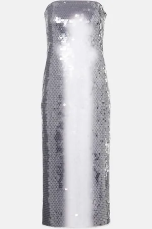 Sportmax Abito midi in jersey con paillettes
