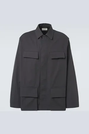 LEMAIRE Giacca camicia in twill di cotone