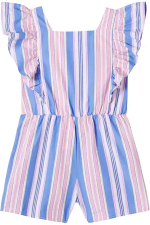 The New Society Jumpsuit corta Chara in cotone a righe