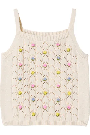 The New Society Top Canea in cotone con ricamo