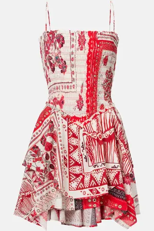 Marant Etoile Abito corto Anka in cotone con stampa