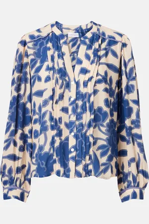 Velvet Blusa Elda in crêpe con stampa