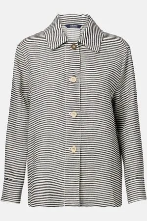 Max Mara Blusa Zamia in lino con stampa