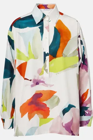 Max Mara Top Verace in cotone con stampa