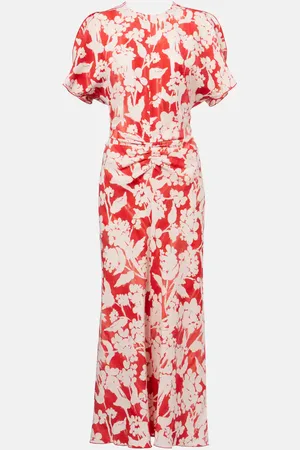 Victoria Beckham Abito midi con stampa floreale