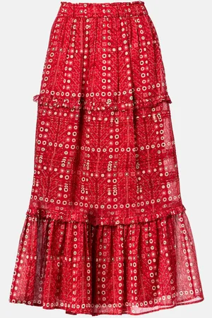 Marant Etoile Gonna lunga Diya in cotone con stampa