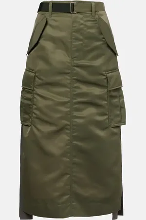 SACAI Gonna midi in twill di nylon