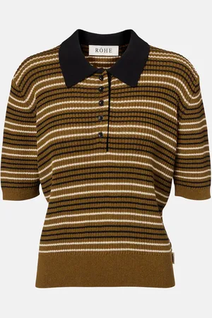 Rohe Róhe Polo in misto cotone a righe