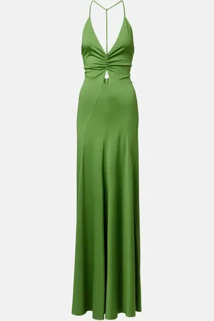 Victoria Beckham Abito lungo in jersey con cut-out