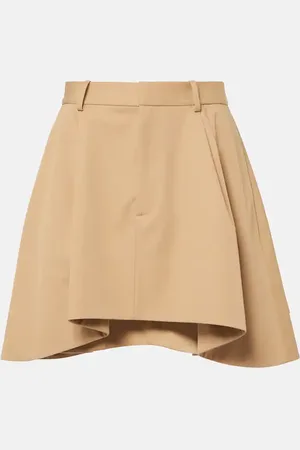 Loewe Minigonna asimmetrica in cotone e seta