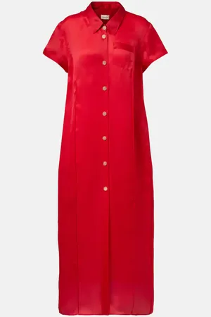 Khaite Abito lungo Effy in organza di seta e cotone
