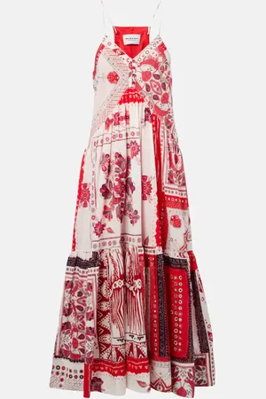 Marant Etoile Abito midi Sabbage in cotone con stampa
