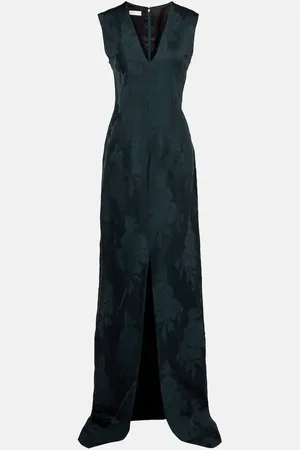 DRIES VAN NOTEN Abito lungo in jacquard floreale