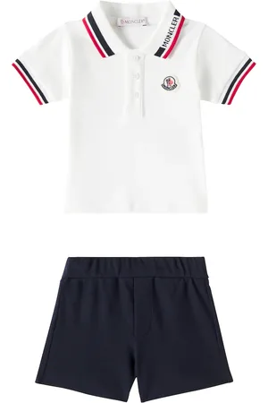 Moncler Baby - Polo e shorts in misto cotone