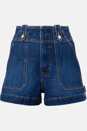 VERONICA BEARD Shorts di jeans a vita alta Jaffee