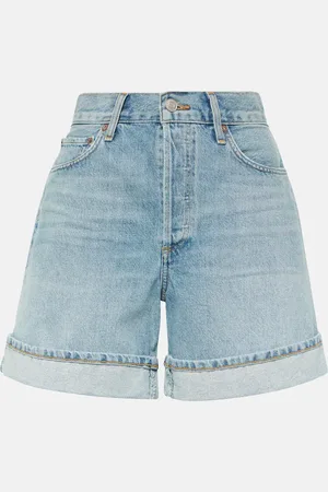 AGOLDE Shorts di jeans Dame a vita alta