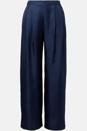 ASCENO Pantaloni a gamba larga Isola in seta