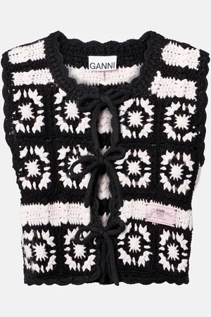 Ganni Gilet in crochet di cotone