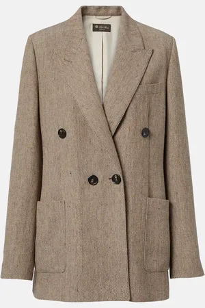 Loro Piana Blazer Genny in crêpe di lino