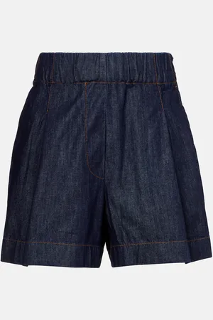 DRIES VAN NOTEN Shorts di jeans a vita alta