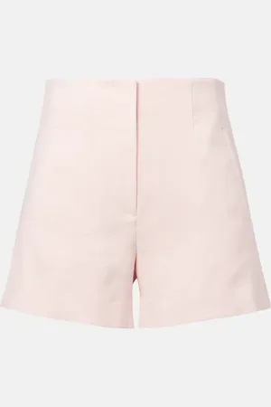 VERONICA BEARD Shorts Jazmin in misto lino a vita alta