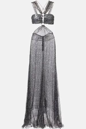 Isabel Marant Abito lungo Dalie con paillettes