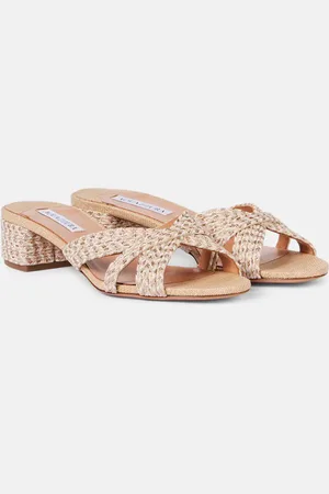 Aquazzura Mules Sundance Beach 35 in rafia