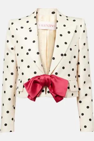 VALENTINO Giacca cropped in shantung di seta