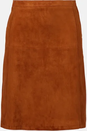 VERSACE Gonna midi in suede