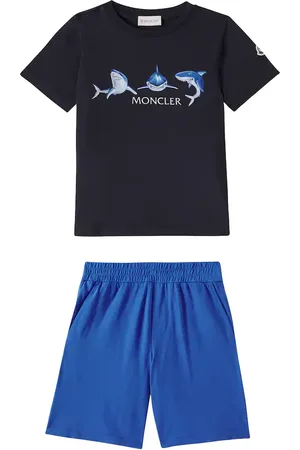 Moncler T-shirt e shorts in cotone con logo