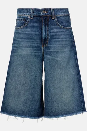 NILI LOTAN Shorts di jeans a vita alta