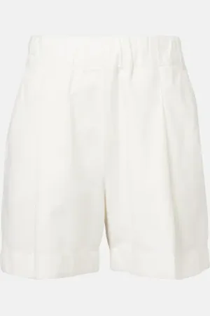 DRIES VAN NOTEN Shorts in canvas di cotone