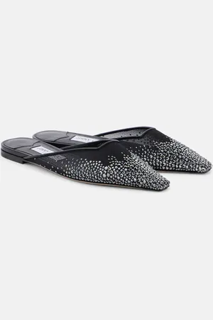 Jimmy Choo Mules Vivi in mesh con cristalli