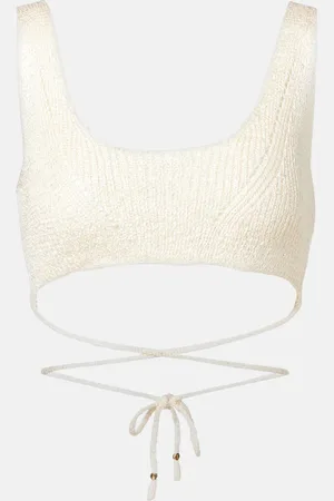 Bananhot Top bikini Alma in maglia con paillettes