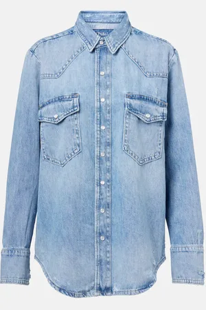 Ralph Lauren Camicia di jeans con ricamo