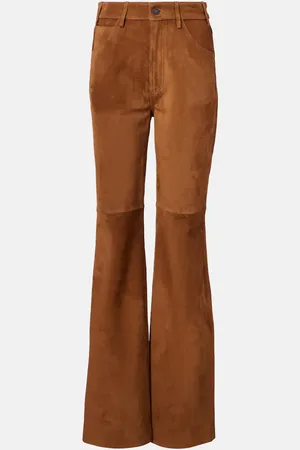 NILI LOTAN Pantaloni flared Roe in suede