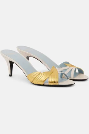 VALENTINO GARAVANI Mules Foliefoliage in pelle metallizzata