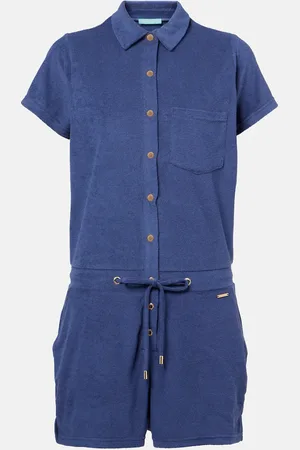 Melissa Odabash Jumpsuit corta Border in misto cotone
