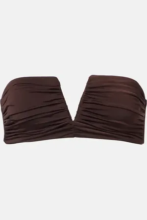 Jade Swim Top bikini a fascia Clara con ruches
