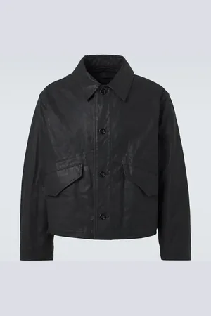 LEMAIRE Giacca biker in canvas di cotone